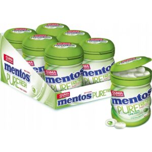 MENTOS GUM PF Lime mint 6x60g